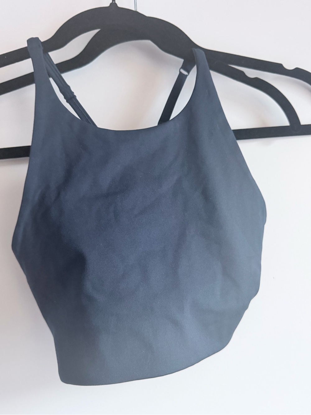girlfriend collective Navy High-Neck Sports Bralette